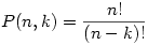 permutation formula