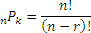 permutation formula