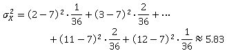 variance calculation