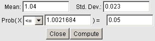 StatCrunch calculation