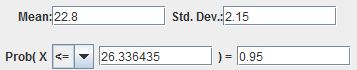 StatCrunch calculation