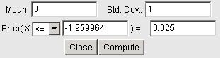 StatCrunch output