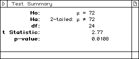 StatCrunch calculations