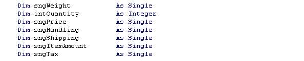 Define Local Variables