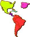 Picture of a map of Latin America.""BORDER=